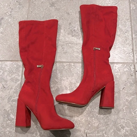 Jessica Simpson Benni Boots in Red Size 6.5 New in Box - Picture 3 of 8